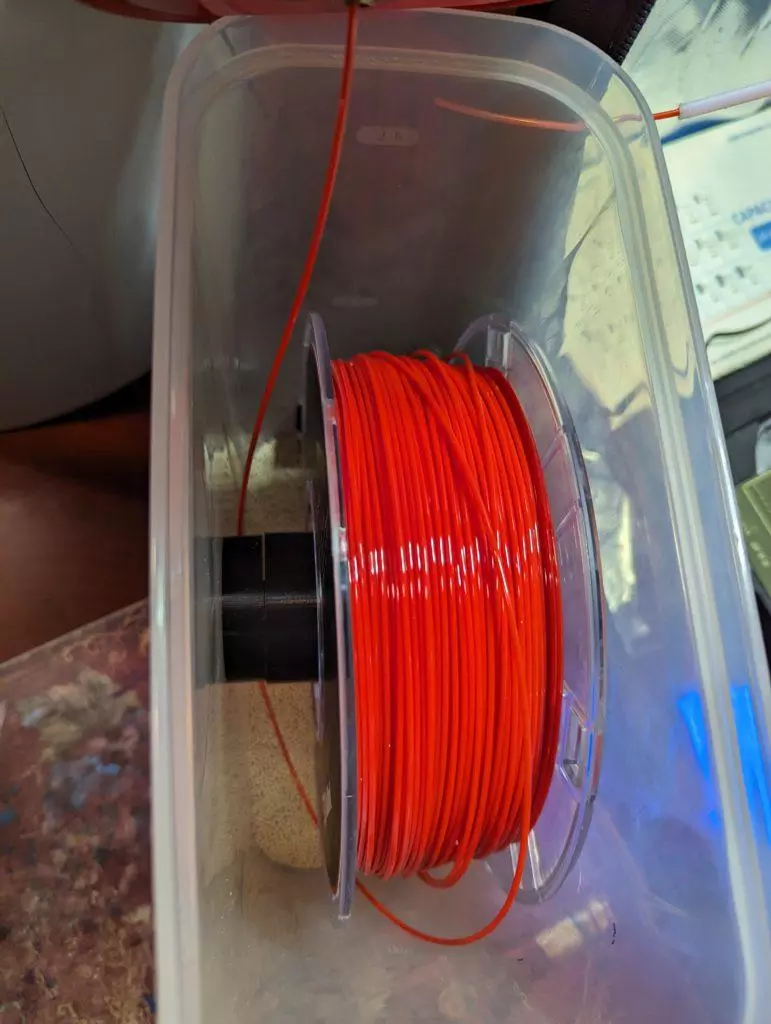 Watch out for filament slipping off the spool - it can jam your print
