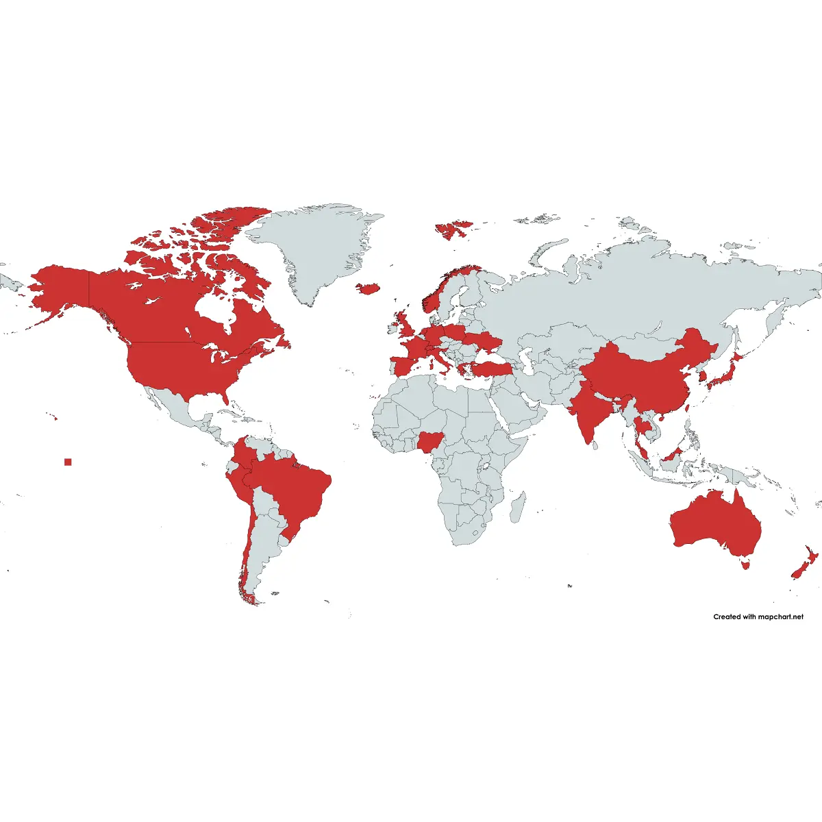 World Map of Our Customers