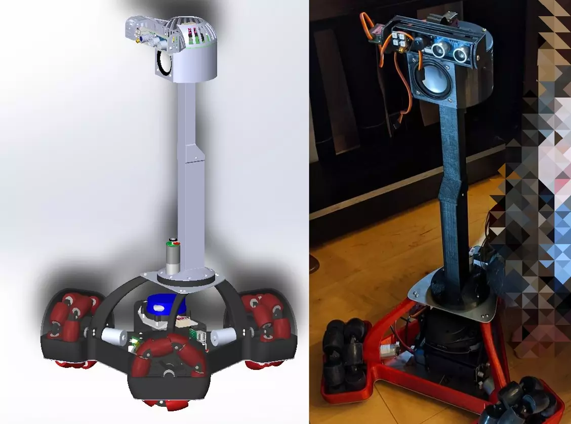 Meet Kiddo companion omni-wheeled robot!