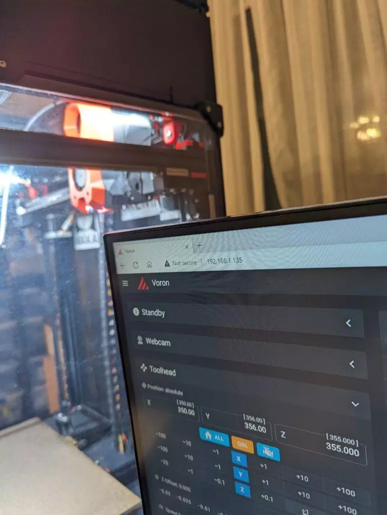 In my setup, the maximum Z height increases to 355mm from 310mm