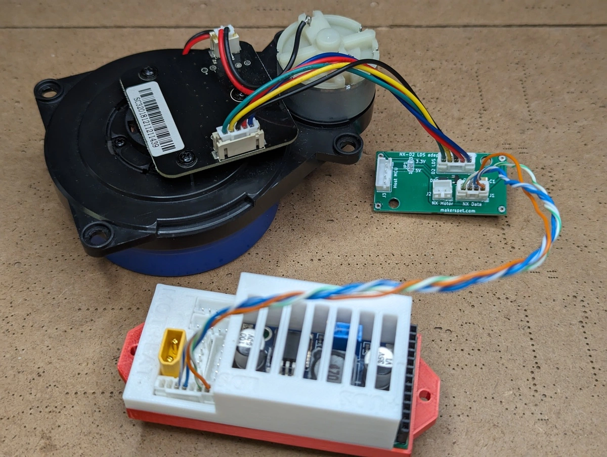 Delta2A adapter board connected to ESP32 main board