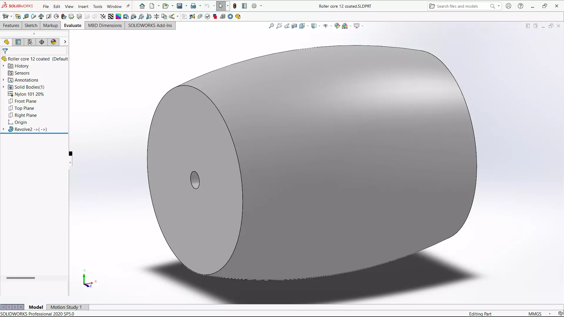Coated omni-wheel roller core