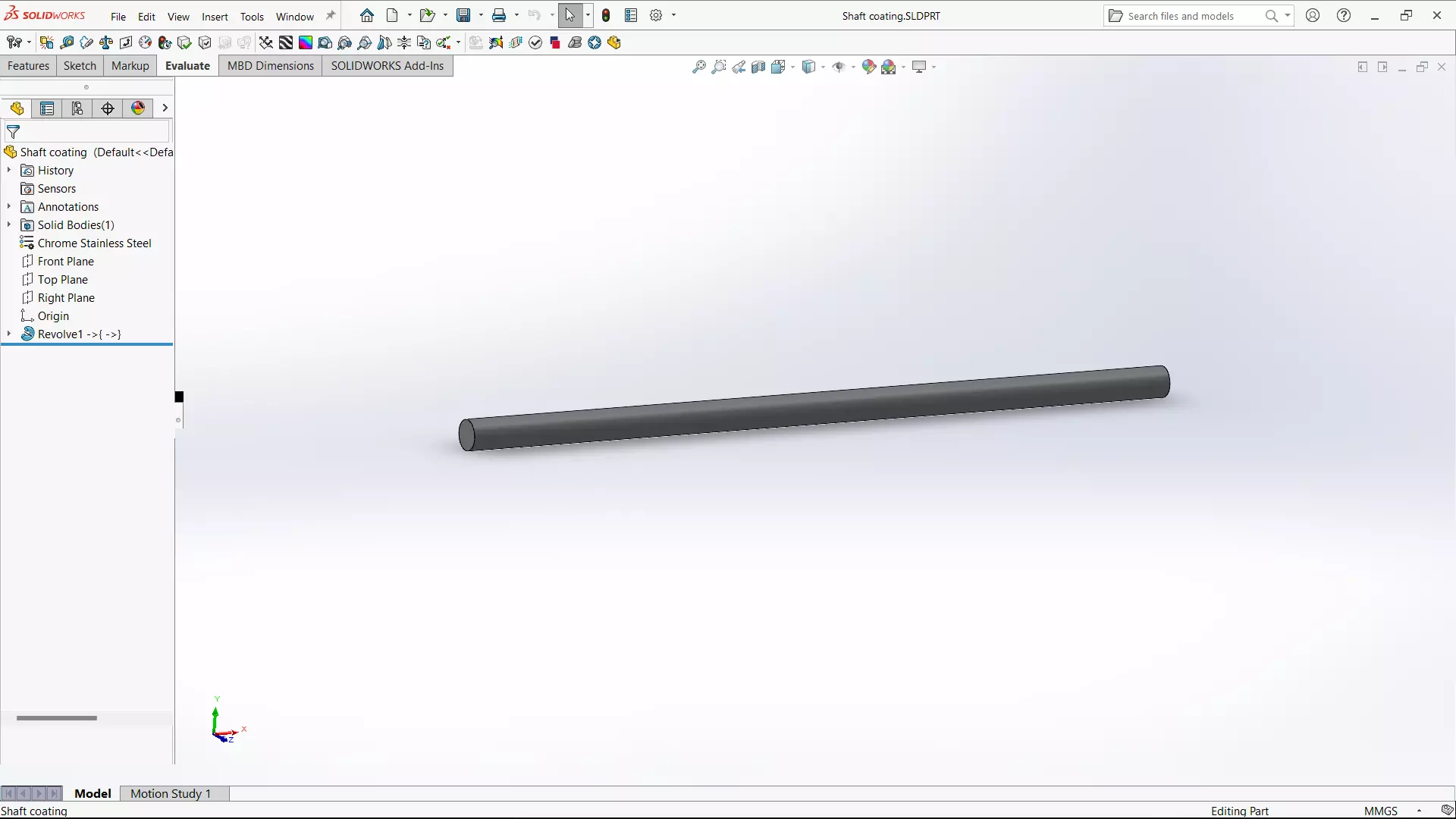 Roller steel shaft