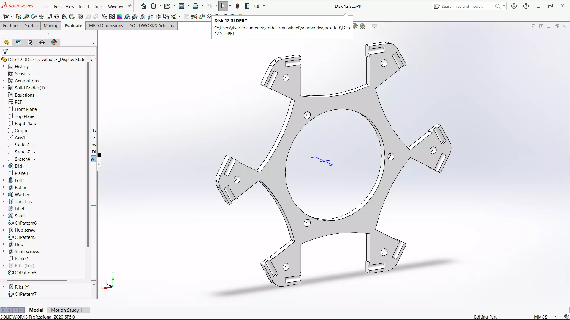 TPU-jacketed omni-wheel hub plate