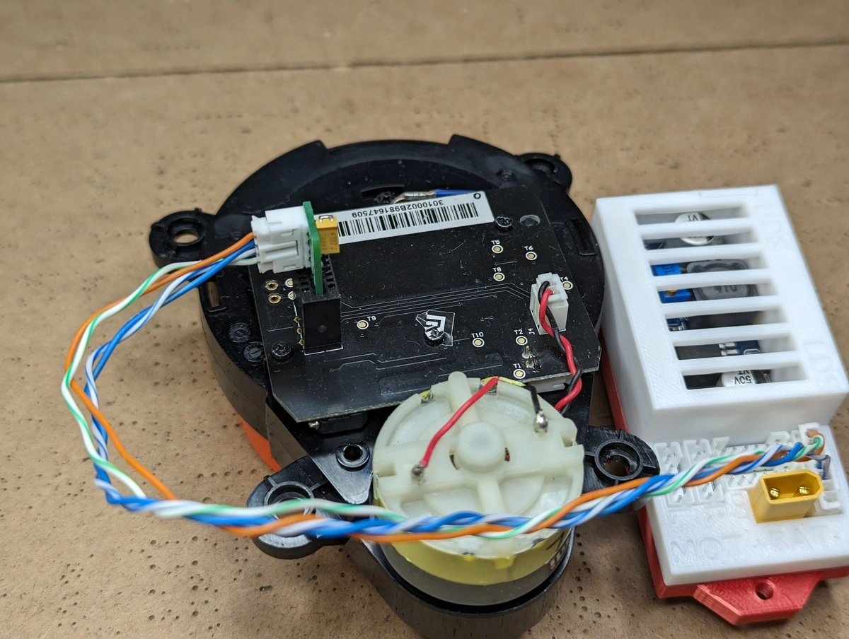 LDS02RR adapter board connected to ESP32 main board