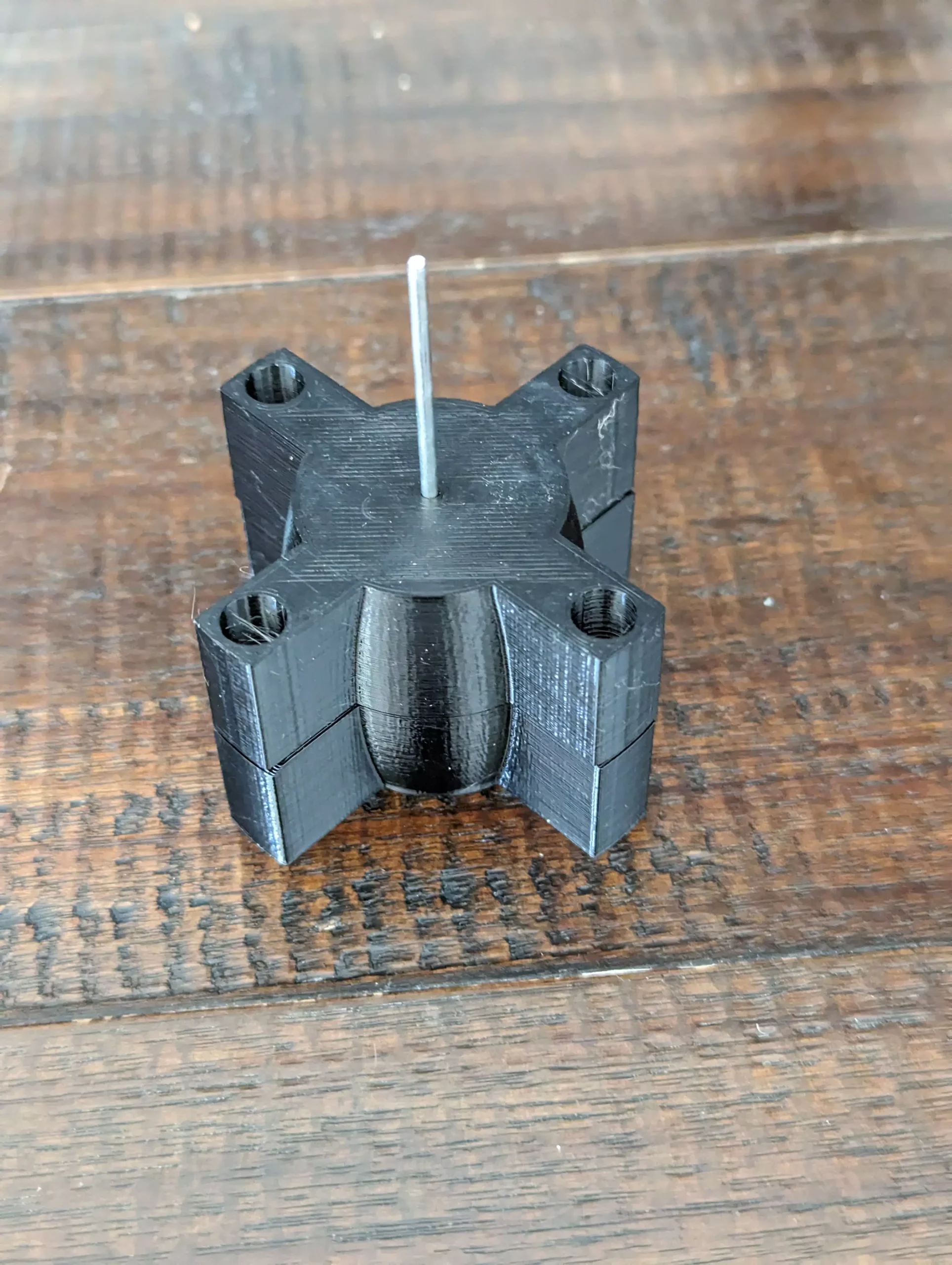 A roller mold closed up with the roller inside