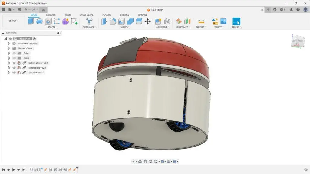 Maker''s Pet Snoopy robot in Fusion 360