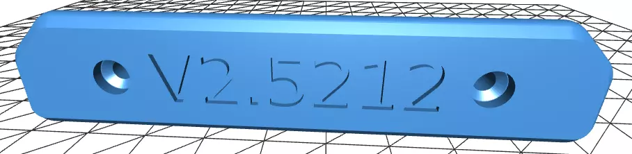 A Voron serial number STL without logo A Voron serial number STL without logo