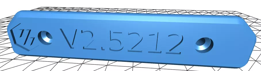 A Voron serial number STL with a Voron logo A Voron serial number STL with a Voron logo