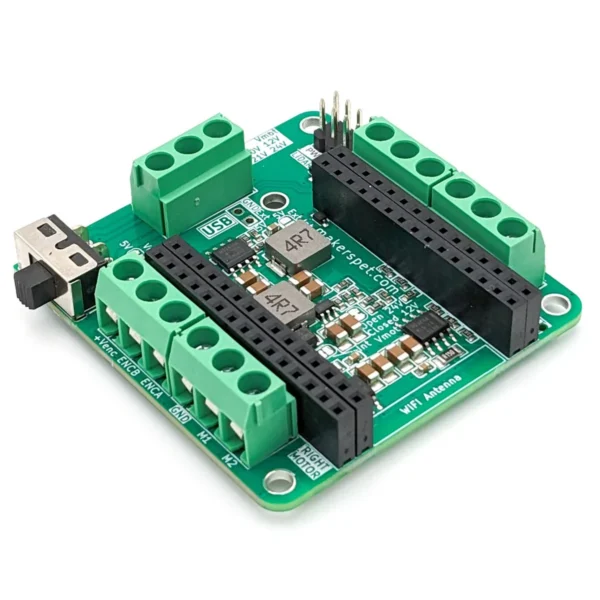 Driver Board for ESP32-DOIT-DevKit-V1, Brushed DC Motors and LiDAR