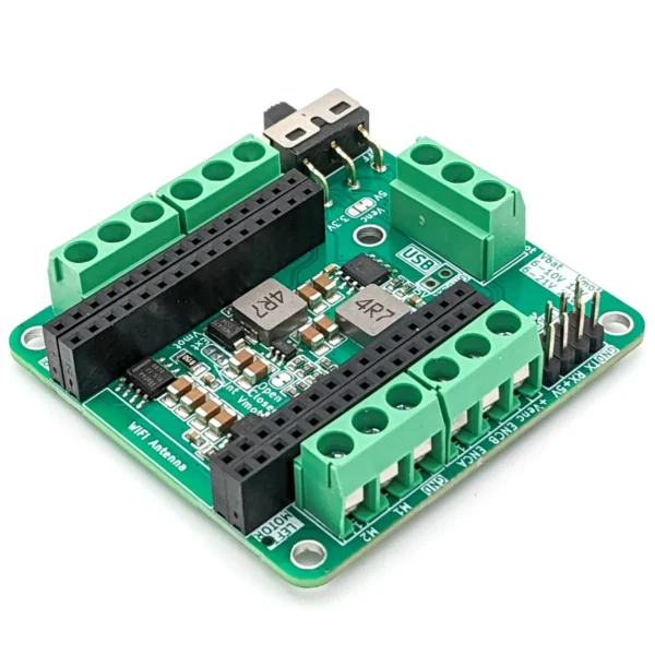 Driver Board for ESP32-DOIT-DevKit-V1, Brushed DC Motors and LiDAR