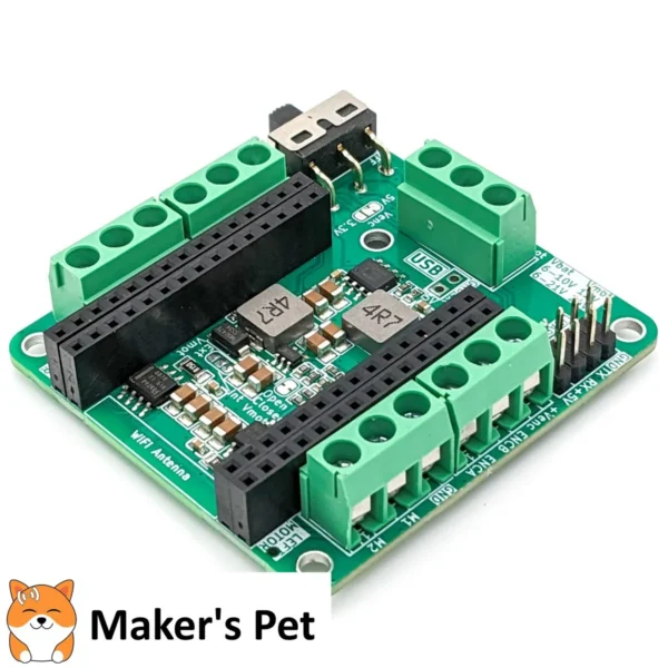 Driver Board for ESP32-DOIT-DevKit-V1, Brushed DC Motors and LiDAR