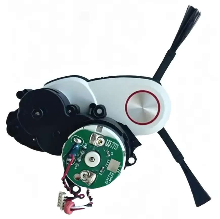 Roborock Qrevo Side Brush Motor and Gearbox With Arm - Back View