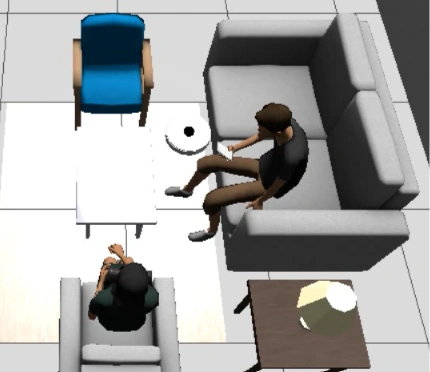 Vacuum Robot Running Stock Nav2 Stuck, Wedged Near a Sofa