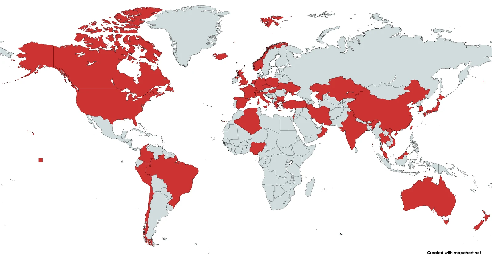 Makers Pet customers world map Makers Pet customers world map