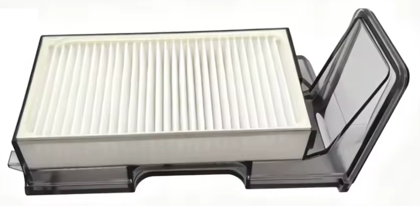 Deep single-cell Dreame HEPA filter in its hinged frame, for 35 kPa robot vacuums