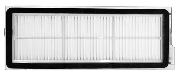 Roborock Qrevo HEPA filter with six pleat cells in a three by two grid, in a clear frame