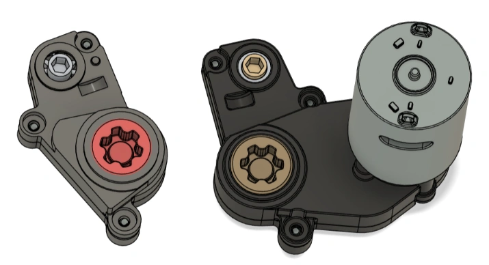 A Main Brush Gearbox Assembly Created from 3D Scans